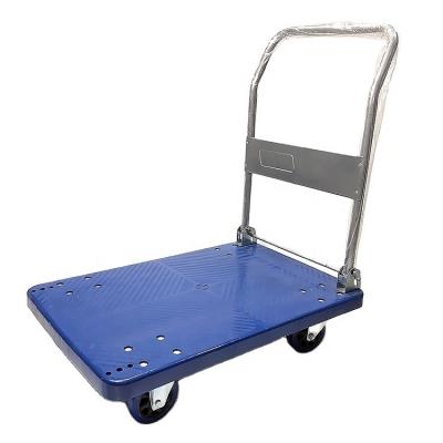 China 300kgs Four Wheel Folding Hand Push Platform Cart Trolley for sale