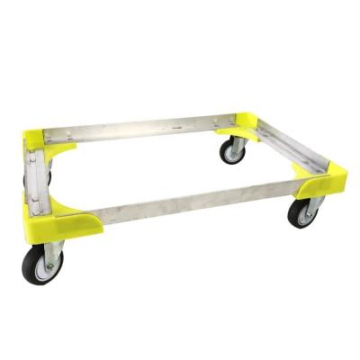 Κίνα Aluminum Hot selling Wheeled Crate Skate Factory Directly Sale Four Wheel Flat Cart Plastic Aluminum Container Moving Dolly προς πώληση