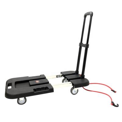 China Folding Hand Truck 4 Wheel Transport Tools Cart Heavy Duty Cargo Foldable Hand Cart Trolley for sale