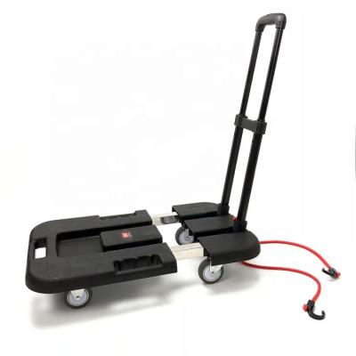 China Household Portable Folding Hand Luggage Trolley Cart For Daily Use Mobile Travel Trailer Luggage Cart for sale