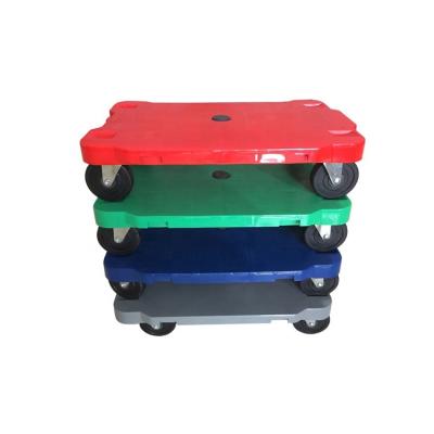 China 100 kg loading 4 universal wheels furniture mover flat cart flowerpot moving dolly Portable Interlocking dolly for sale