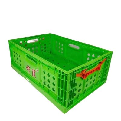 China Plastic Foldable Basket Box Collapsible Crate Plastic Vented Crate Basket For Sale for sale