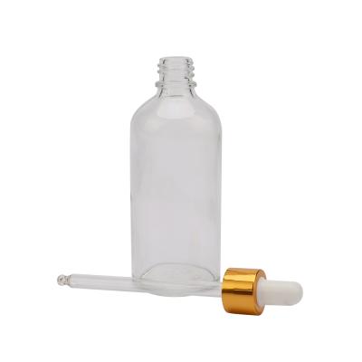 China Glass Packaging 10ml 30ml 50ml 100ml Round Shape Empty Amber Glass Essence Oil Bottles With Screw Cap Or Dropper for sale