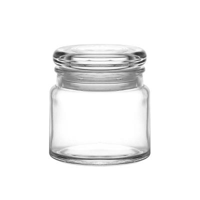 China 2oz 3oz Airtight Glass Jar Mini Round Empty Food Storage Containers Honey Candy Cookie Mason Jar Cute Viable Jam Jar With Lid for sale