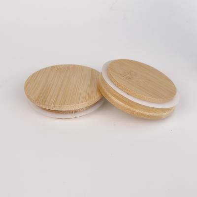 China Custom Color Child Safe Color Nature Wooden Bamboo Lid For Candle Jars for sale