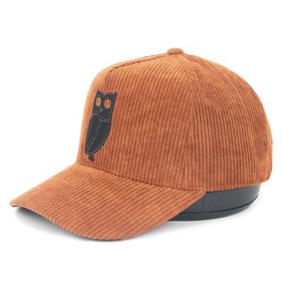 China JOINT Custom Unisex 5 Panel Corduroy Hat Curved Brim Embroidered Corduroy Baseball Cap for sale