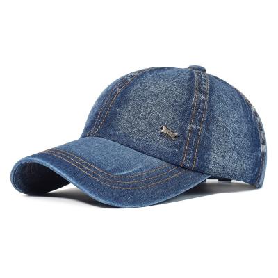 China JOINT High Quality Vintage Washed Denim Custom Logo Custom Cotton Baseball Caps for sale