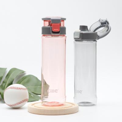 China Promotion 730ml Promotion 730ml Kids Gift Gym Viable Clear Plastic Sports Water Bottle Plastic Portable Water Bottle for sale