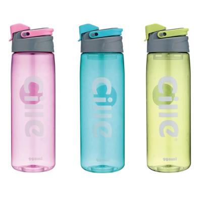 China Viable Cille 800ml BPA Free PC Sports Plastic Water Bottle Plastic Custom Water Bottle With Handle for sale