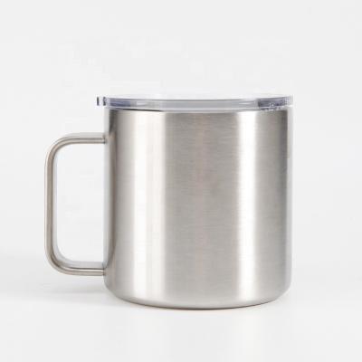 China Sustainable 480ml 16oz Stainless Steel Insulated Double Wall Coffee Mugs With Handle Customize Logo for sale