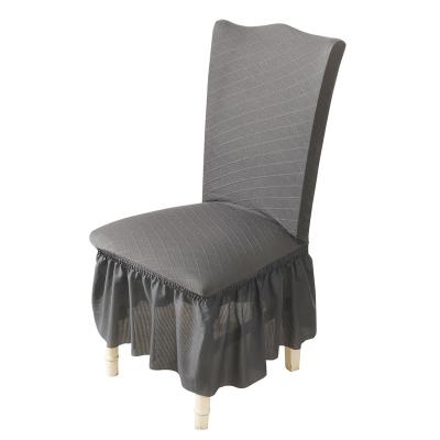 China Solid Jacquard Wedding Dinner Decoration Spandex Folding Chair Covers Banquet Event Chair Cover for sale