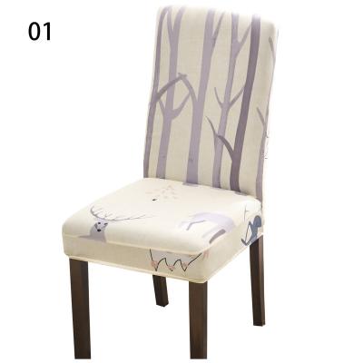 China Jacquard Printed Party Stretch Chair Cover Event Wedding Spandex Seat Cover Banquet Dining Chair Cover for sale