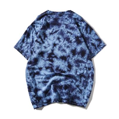 China Japanese Harajuku style street anti-pilling personality tie-dye loose cotton T-shirt short-sleeved hip-hop for sale