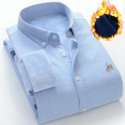 China Hot Selling Plain Fleece Dress Shirts Quality Cotton Flannel Men's Long Sleeve Anti-pilling Fleece Striped Shirts for sale