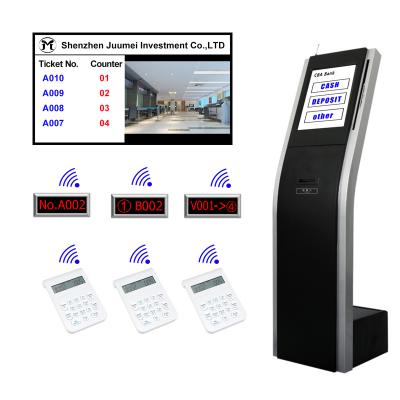 China Wireless Queue Management / LCD Number Display Queue Management Token Calling System Ticketing Dispenser For Hospital / Bank for sale