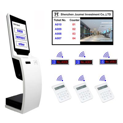 China Automatic Coffee Etc Touch Screen Queue Ticket Dispenser Machine Kiosk Queue shopping mall hospital ticketing management system machine for sale