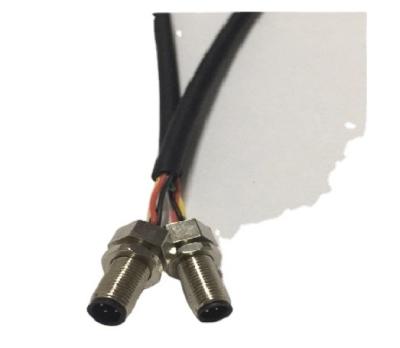 China Power Top Picks Circular M5 Panel Connector A Code 3pin 4pin Male Rear Mount With 0.3m Single Leads for sale