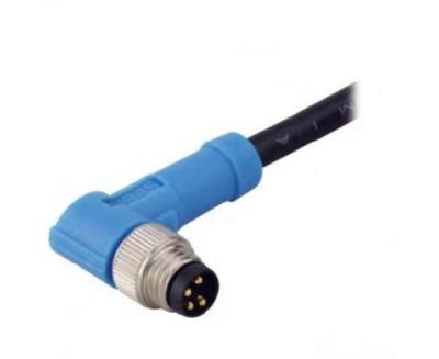 China Customized male-female straight circular connector molding cable m12 m8 sensor electrical wire M8 M12 plug 6pin plug cable m8 sensor electrical wire connector for sale