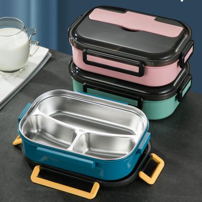 China Stainless Steel Bento Lunch Box Kids Metal Lunch Box Microwavable Lunch Box for School for sale