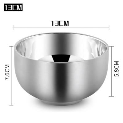 China Disposable Stainless Steel Noodle Kitchen Bowl 13cm Round Food Bowl Stainless Steel Food Bowl for sale