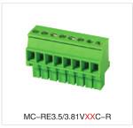 China 3.5 / 3.81mm Pitch Female Connector Pluggable Terminal Block , Revised Insert for sale