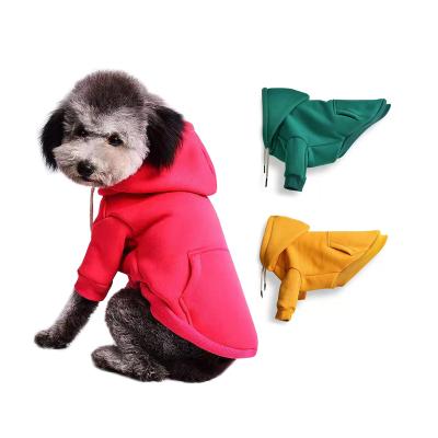 China Factory direct sales viable in stock three color two leg winter pet clothes dog hoodies pet clothes for sale