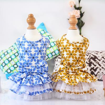 China Lovely Dog Dress Sustainable Custom Pet Clothes Simply For Summer for sale