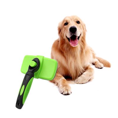 China ODM Workable Factory Hot Sale Easy Using Dog Brush For Dog Hair Brush Pet Shedding Grooming for sale