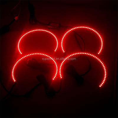 China DC12V Semi Cycle Led Halos 174mm RGB Led Angel Eyes Car Headlight For Dodge Challenger 174mm for sale