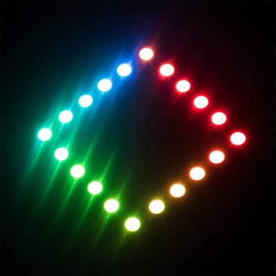 China Fiberglass PCB+rubber 12V 5V 50*50 Dvr U Shape Led Angel Eyes Ring Chasing Color Led Halo Rings Light for sale