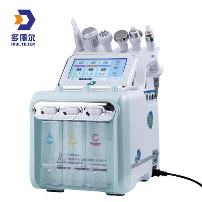 China Hot Sale Exfoliators Cleansing Face 6 In 1 Ultrasonic Skin Scrubber Oxgen Machine Facial Skin Scrubber for sale