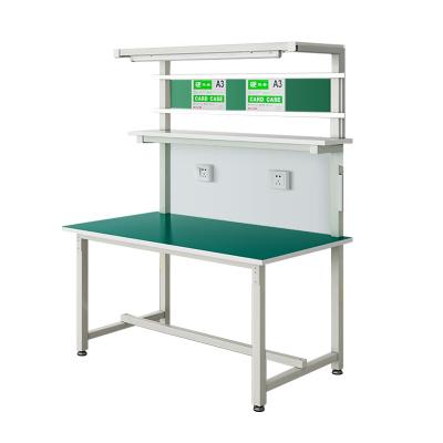 China Anti-static Garage Workshop Work Bench Table Folding ESD Laboratory Workbench with LED Light for sale