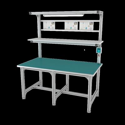 China Anti-static New Model 2 Drawers Werkbank Working Table Assembly Aluminum Profile Workbench for sale