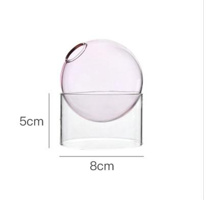 China Modern simple and creative colorful spherical glass vase decoration for sale