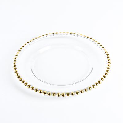 China Viable European Style Western Food Phnom Penh Glass Bead Tray Beads Point Tray for sale