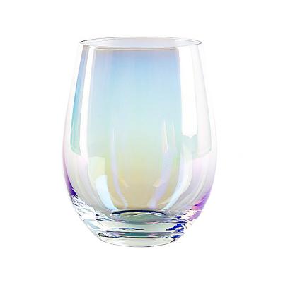 China Viable Creative Colored Lead Free Crystal Foam Ice Cream Glass for sale