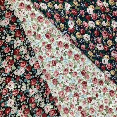 China Hot Selling Flower Rose Floral Chiffon Dress Fabric Digital Printing Pure New Style Large for sale