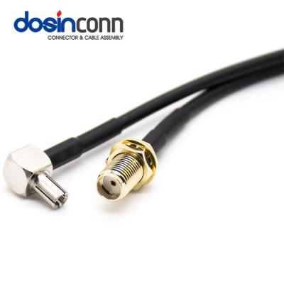 China 50ohm RF Switch Pigtail Cable RG174 RG316 Female Bulkhead Male CRC9 Right Angle Connector SMA for sale