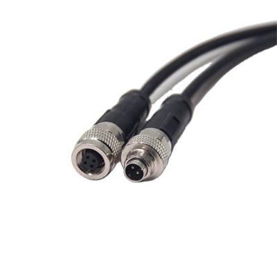 China Industry Waterproof IP68 M9 4 Pin Male To Female Quick Straight Connector Double Ended Cable for sale