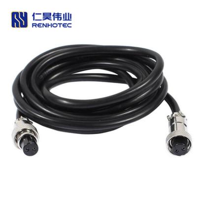 China Aviation / Automotive / Industry / GX12 Sensor Airman Keyboard Cable 2pin Female To Female Dual Ended Cable Cordset for sale