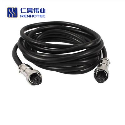 China Aviation / Automotive / Industry / GX12 Sensor Airman Keyboard Cable 3pin Female To Female Dual Ended Cable Cordset for sale