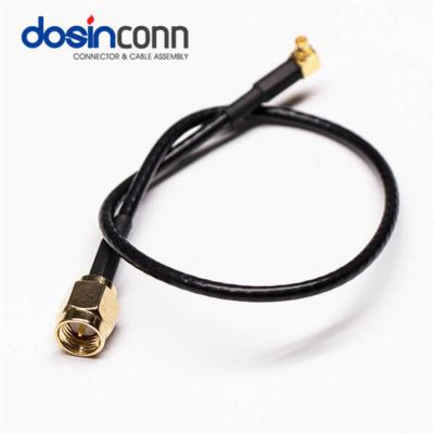 China Copper Alloy/Zinc Alloy/Aluminum/Stainless Steel SMA MMCX Male to Male Cable for RF RG179 Coaxial Cable with 15cm for sale