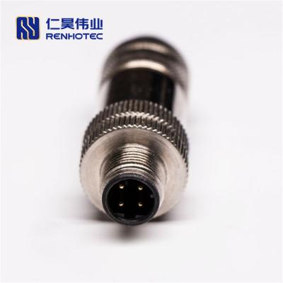 China Solder/Srew - M8 M12 Common Connector 4 Pin Waterproof Connector Male D Coded Metal Field Wireable Connector for sale