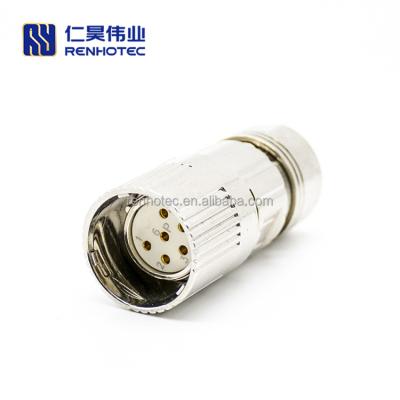 China Automotive/automation/industry/LED etc female circular connector China Factory M623 Waterproof M23 Straight Connector 6 Pin for sale