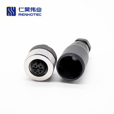 China Screw-seal / Solder Type OEM 4pin Plug M12 Waterproof Connector D Coded Connecto for sale