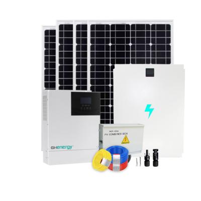 China Home Solar Power System 10KW 15KW 20KW 25KW 30KW Home Solar System Off Grid Hybrid Solar Power System for sale