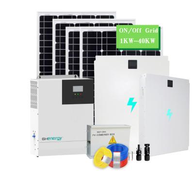 China Home Hybrid Solar Power Systems 3KW 7KW 10KW ON Grid Home Energy System Complete with Batteries for sale