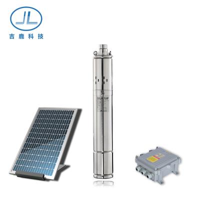 China Jilu 140W-3000W Agricultural Solar Well Pump DC Water Pump Deep Submersible Irrigation Solar System with MPPT Controller for Agriculture Irrigation for sale