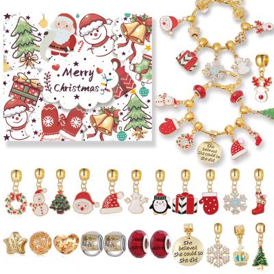 China 2022 Vintage New Arrival Alloy Christmas Charm Bracelet Sets for sale