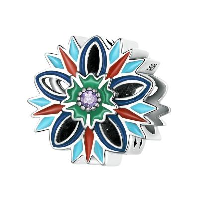 China The Other Original Sterling Silver Flower Plant Flower Colorful Bead Beaded Bracelet For Pandora Bracelets for sale